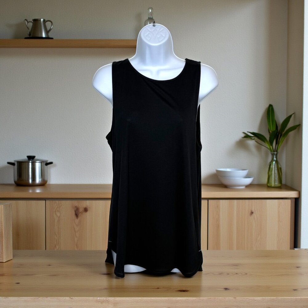 Peach brand NWT Alina Hi-Lo Top Black Modal Blend Size M - Picture 2 of 10